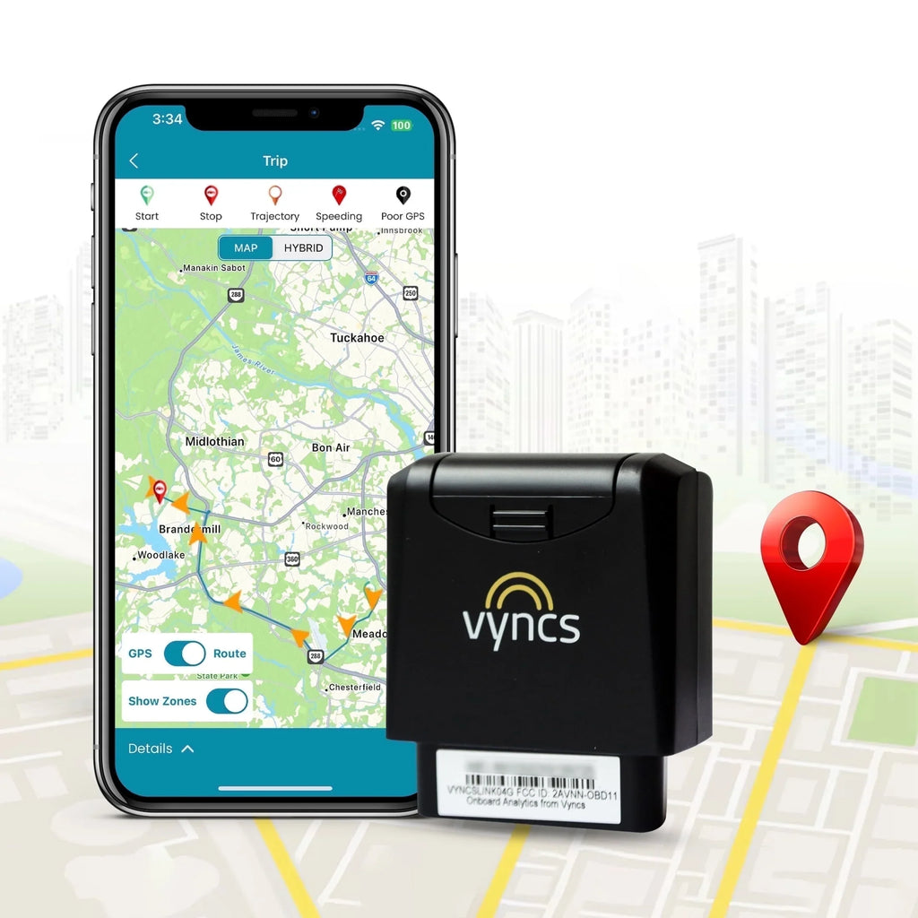 Vyncs GPS Tracker (4G) – Suivi GPS en Temps Réel